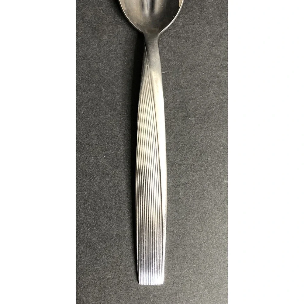 Michael Lloyd MLL5 Stainless Glossy Ridges Fork Spoon Knife Set of 12 Pieces